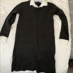 Vera Wang Sweater Dress with Blouse detail